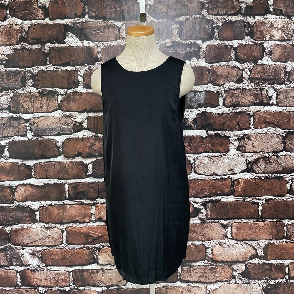 Tart Black Dress Shift Sleeveless Knee Length Size Small